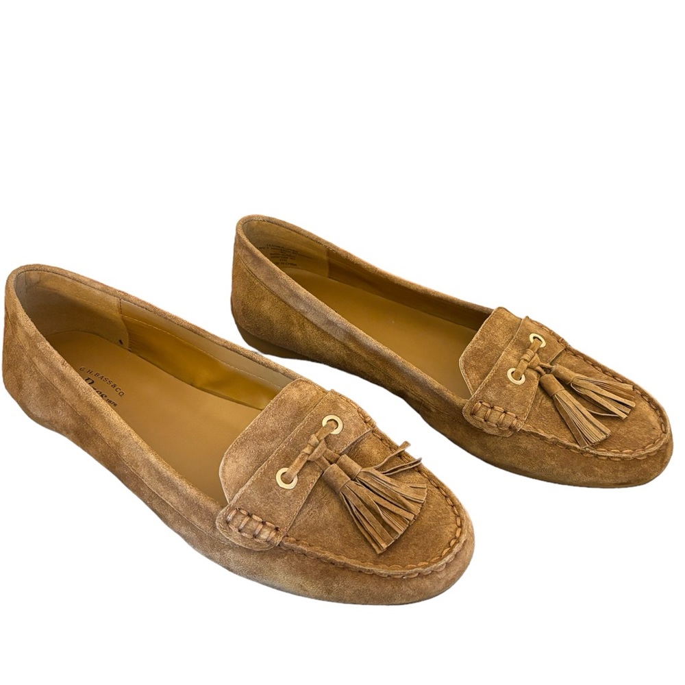 Bass Women’s Brown Bonnie Suede Loafer with‎ Tassels Size 8